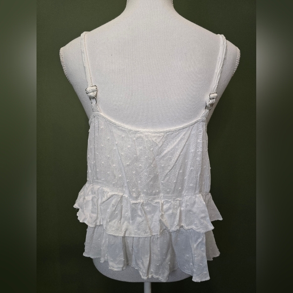 Urban Romantics White Lace Trimmed Women's Top - Picture 6 of 7
